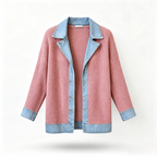 🔥Heißer Verkauf 60% Rabatt✨👚Damen Hemd mit Geripptem Strick & Denim Mix - Lässiger Chic für jeden Tag🎁