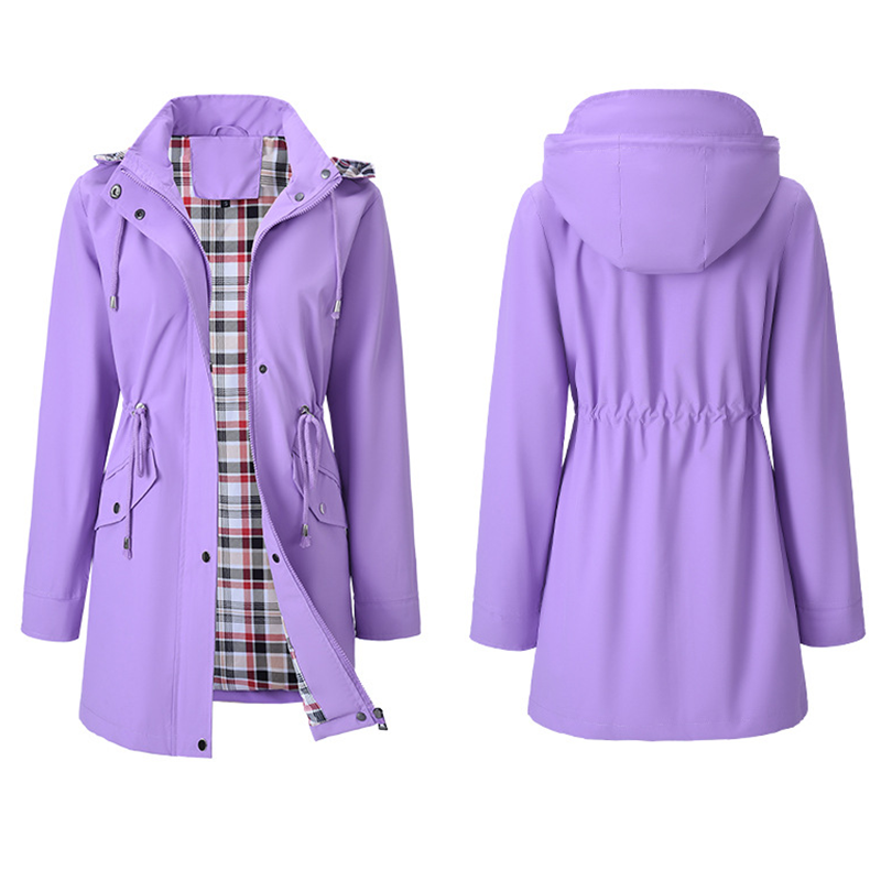 🔥Letzter Tag: 60% Rabatt!⏰🌧️🧥Wasserdichte lange Trenchcoats mit Kapuze für Damen👍