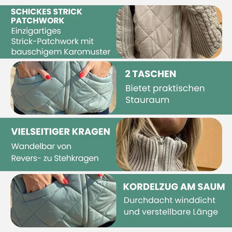 Letzter Tag: Strick-Pufferjacke – Komfort und Bewegungsfreiheit + 🎁 Thermosocken GRATIS dazu!