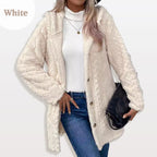 🧥Damen warme Jacke mit Kapuze und Rautenmuster🎁