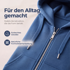 📢📢50%Rabatt!!!🎉✨Mittellange Kapuzen-Sweatjacke für Damen, lässige Strickjacke mit Reißverschluss und Taschen