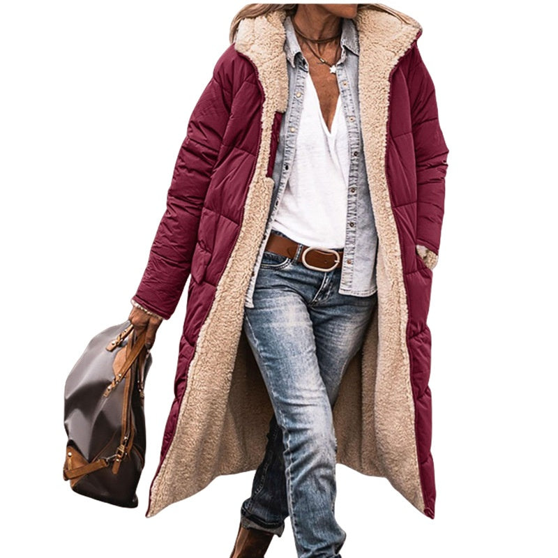 🏆 Bestseller – Über 20.000 verkauft 🔥 Wendbare, wattierte Slim-Fit-Mantel mit Kapuze 🚀 Kostenloser Versand