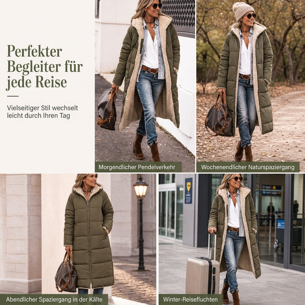 🏆 Bestseller – Über 20.000 verkauft 🔥 Wendbare, wattierte Slim-Fit-Mantel mit Kapuze 🚀 Kostenloser Versand
