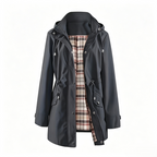 🔥Letzter Tag: 60% Rabatt!⏰🌧️🧥Wasserdichte lange Trenchcoats mit Kapuze für Damen👍