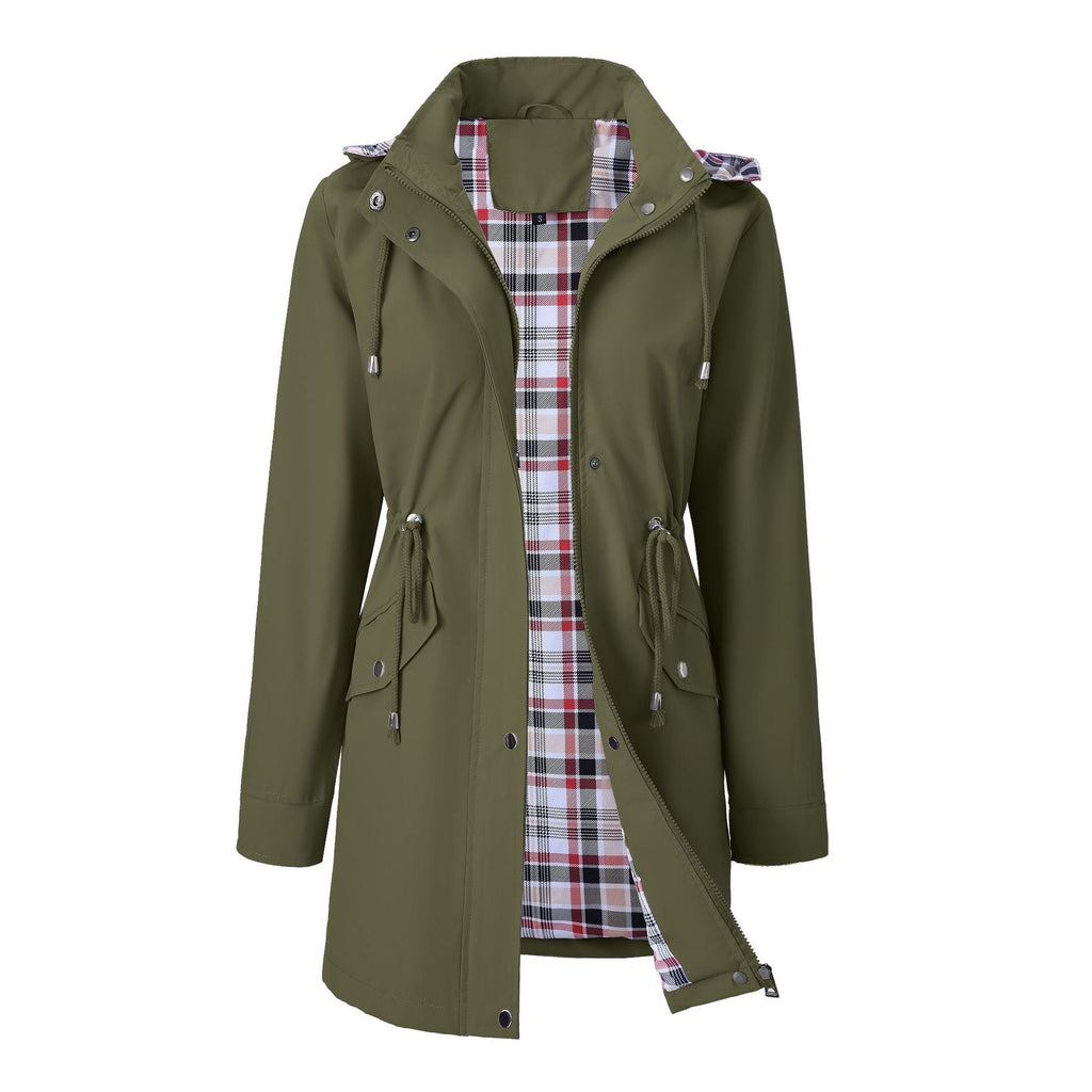 🔥Letzter Tag: 60% Rabatt!⏰🌧️🧥Wasserdichte lange Trenchcoats mit Kapuze für Damen👍